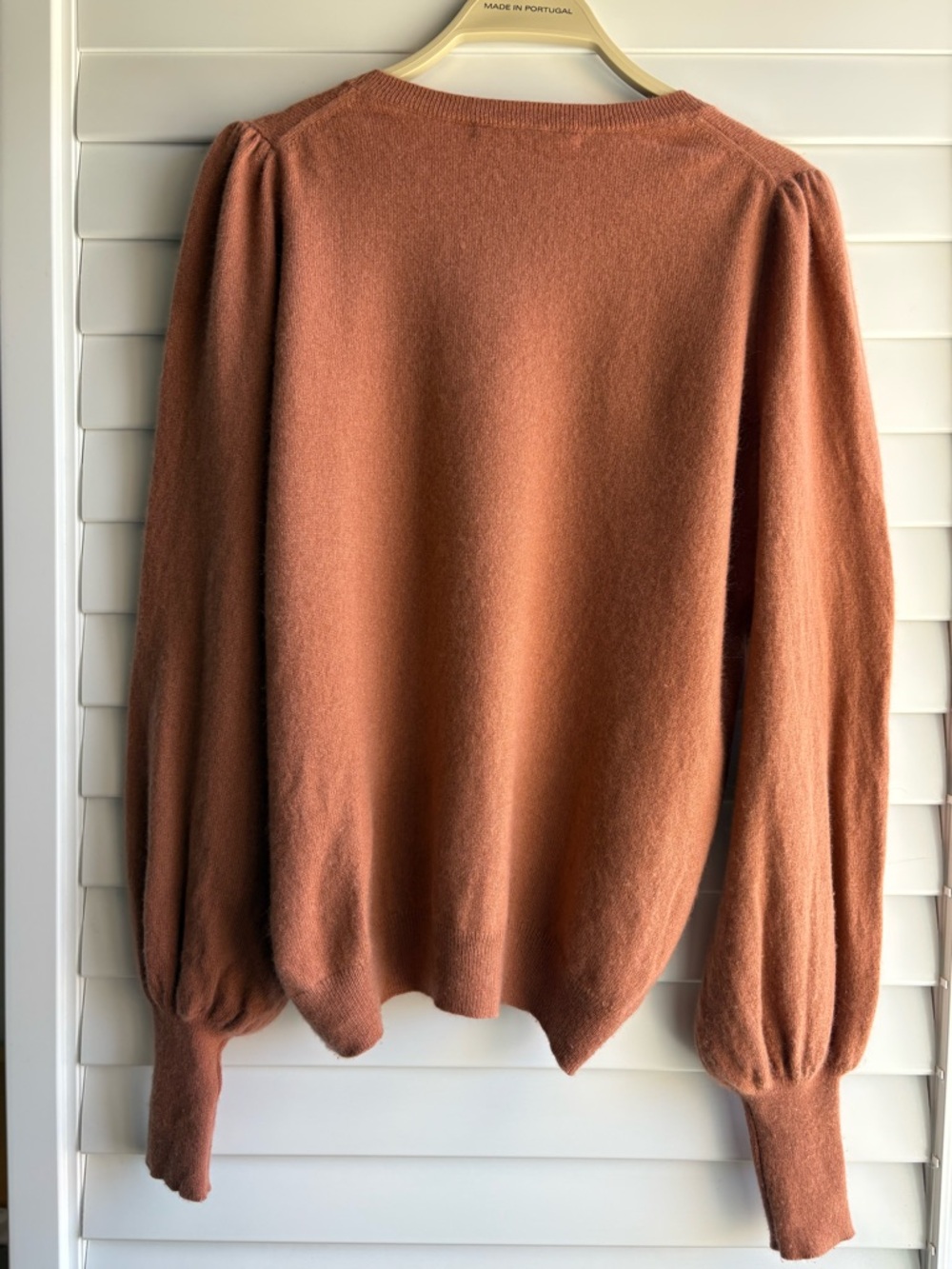 NakedCashmere Rust Sweater with Ribbed Neckline - Picture 2 of 12